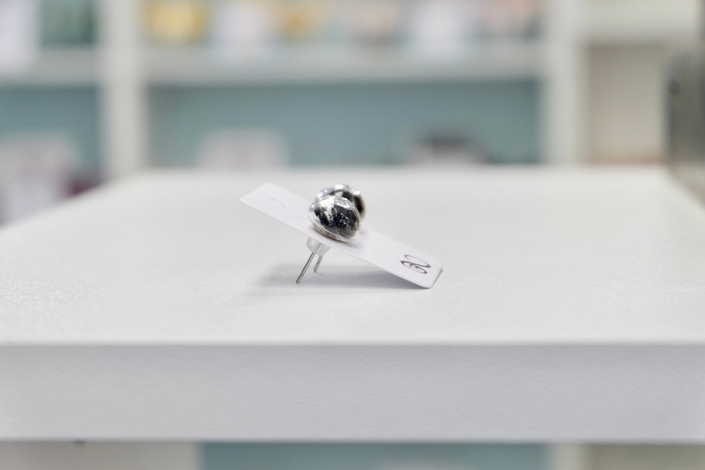 Obsidian crystal earrings