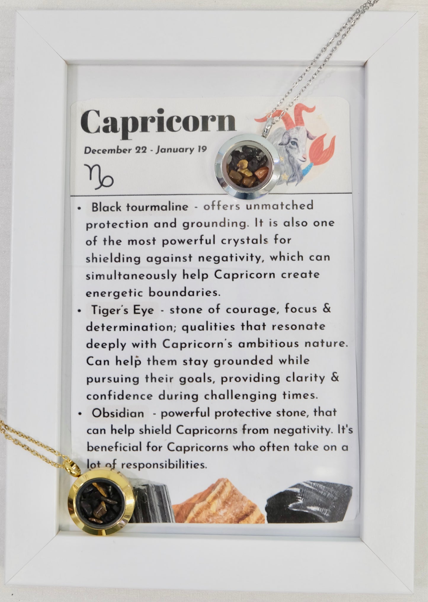 Verižica s kristali za horoskopski znak - Kozorog