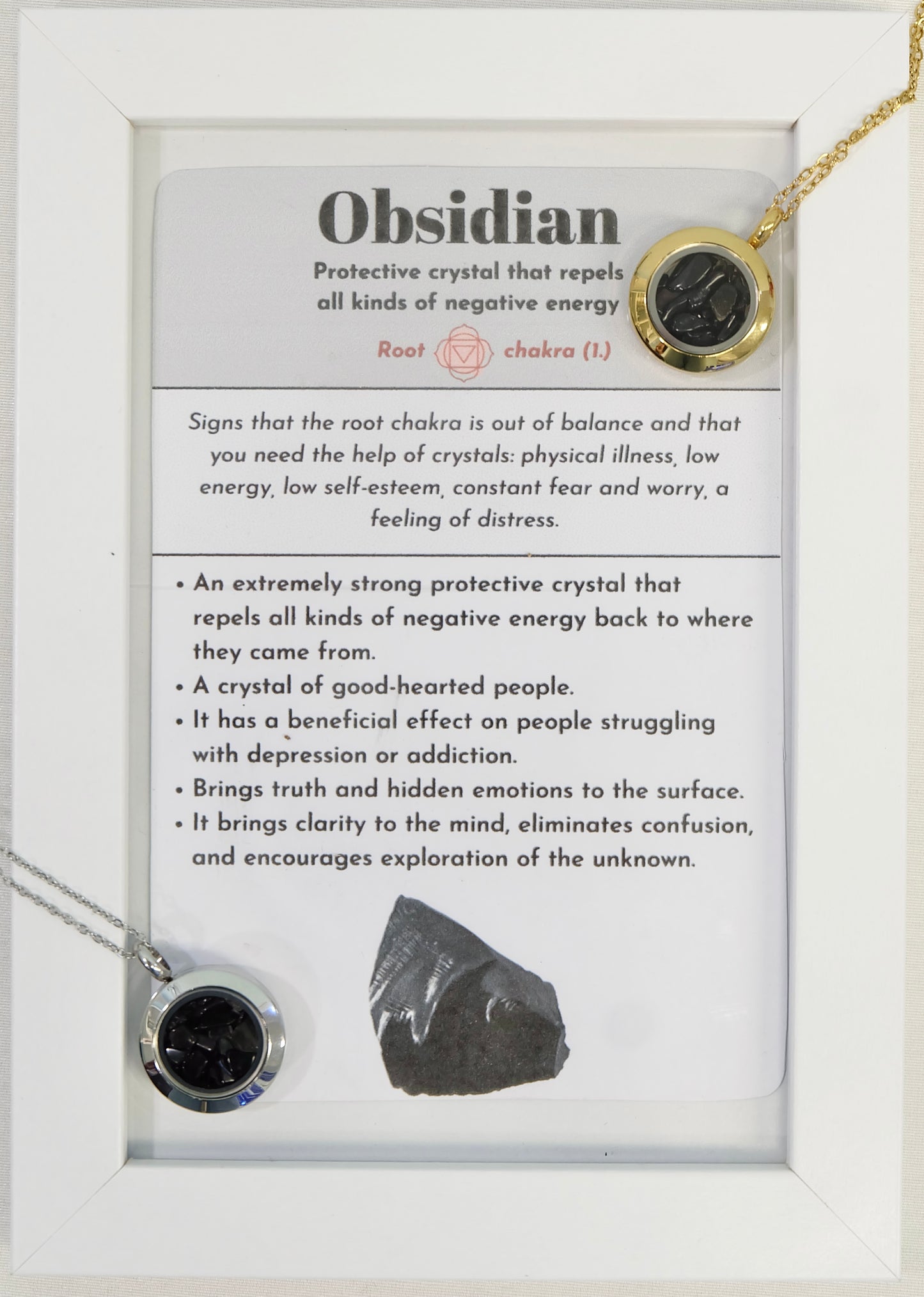 Verižica z Obsidianom