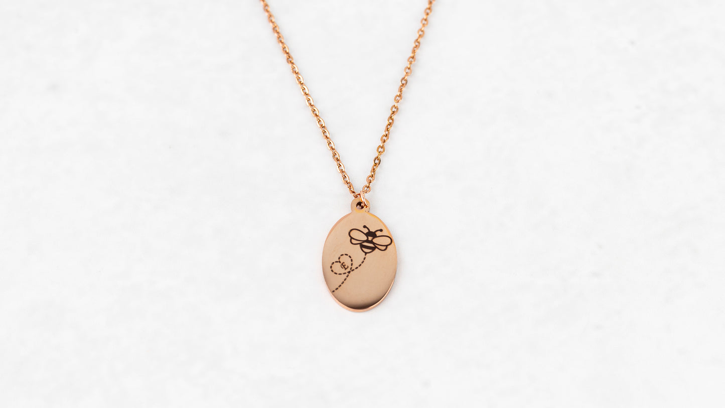 Verižica rose gold oval