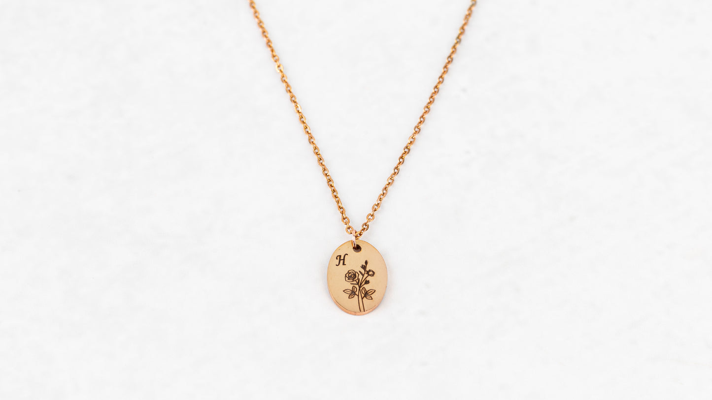 Verižica rose gold mini oval