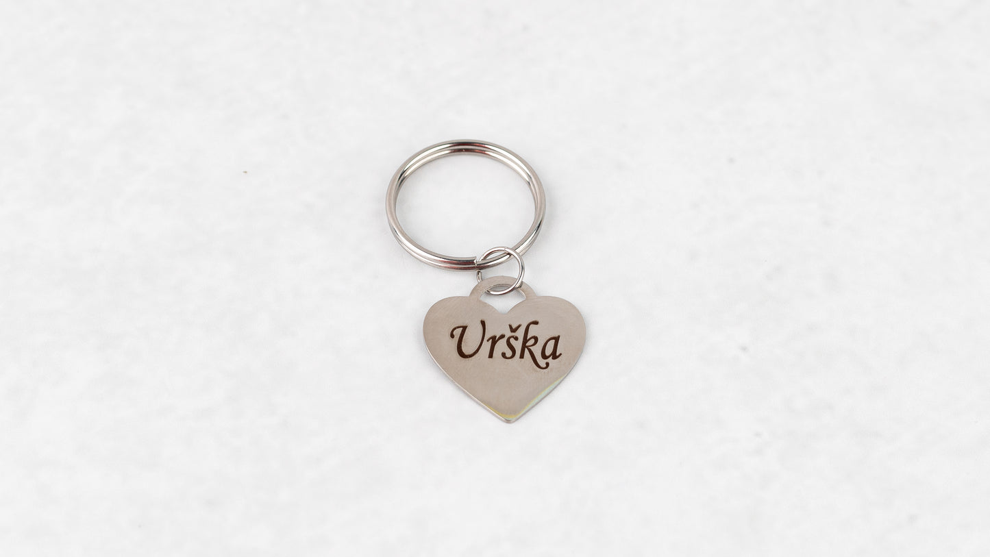 Obesek srebrni srček