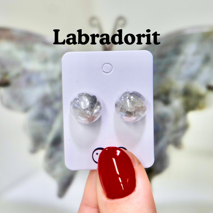 Labradorite crystal earrings