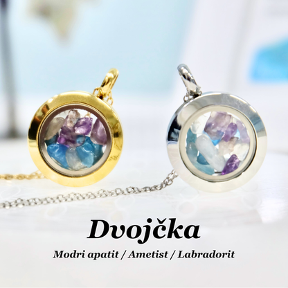 Verižica s kristali za horoskopski znak - Dvojček