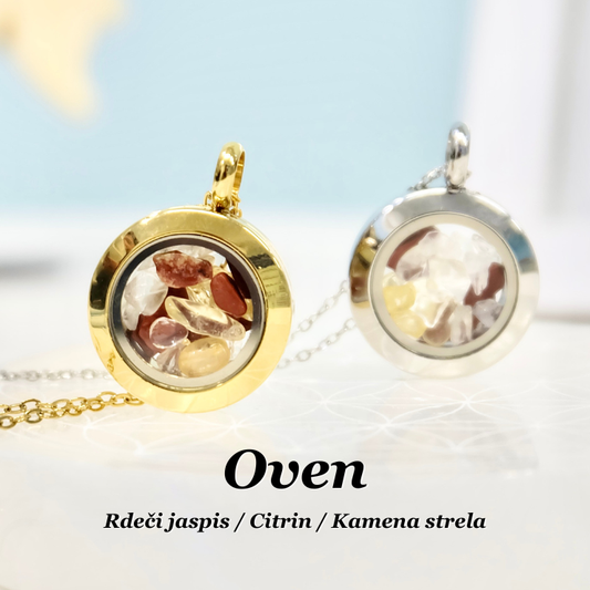 Verižica s kristali - Oven