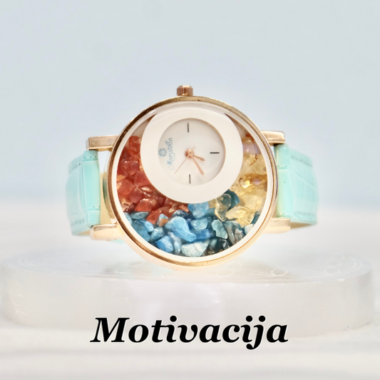 Ročna ura s Kristali za Motivacijo