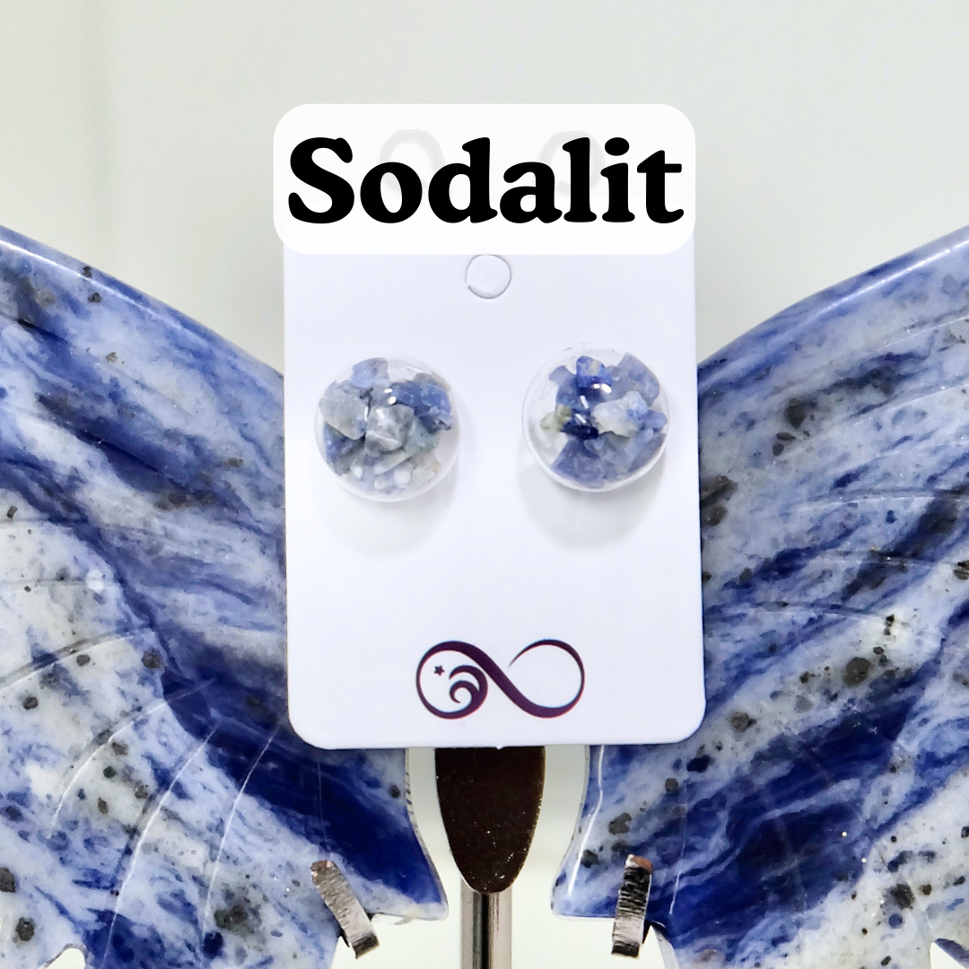 Sodalite crystal earrings