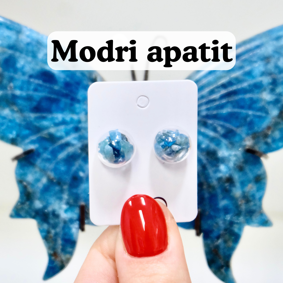 Uhani - Modri Apatit