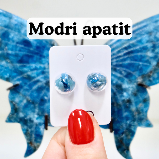 Uhani - Modri Apatit