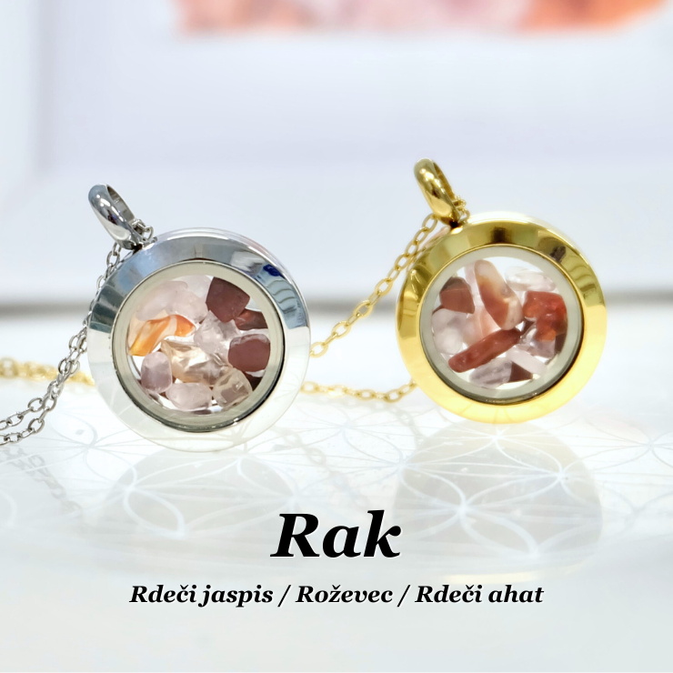 Verižica s kristali za horoskopski znak - Rak