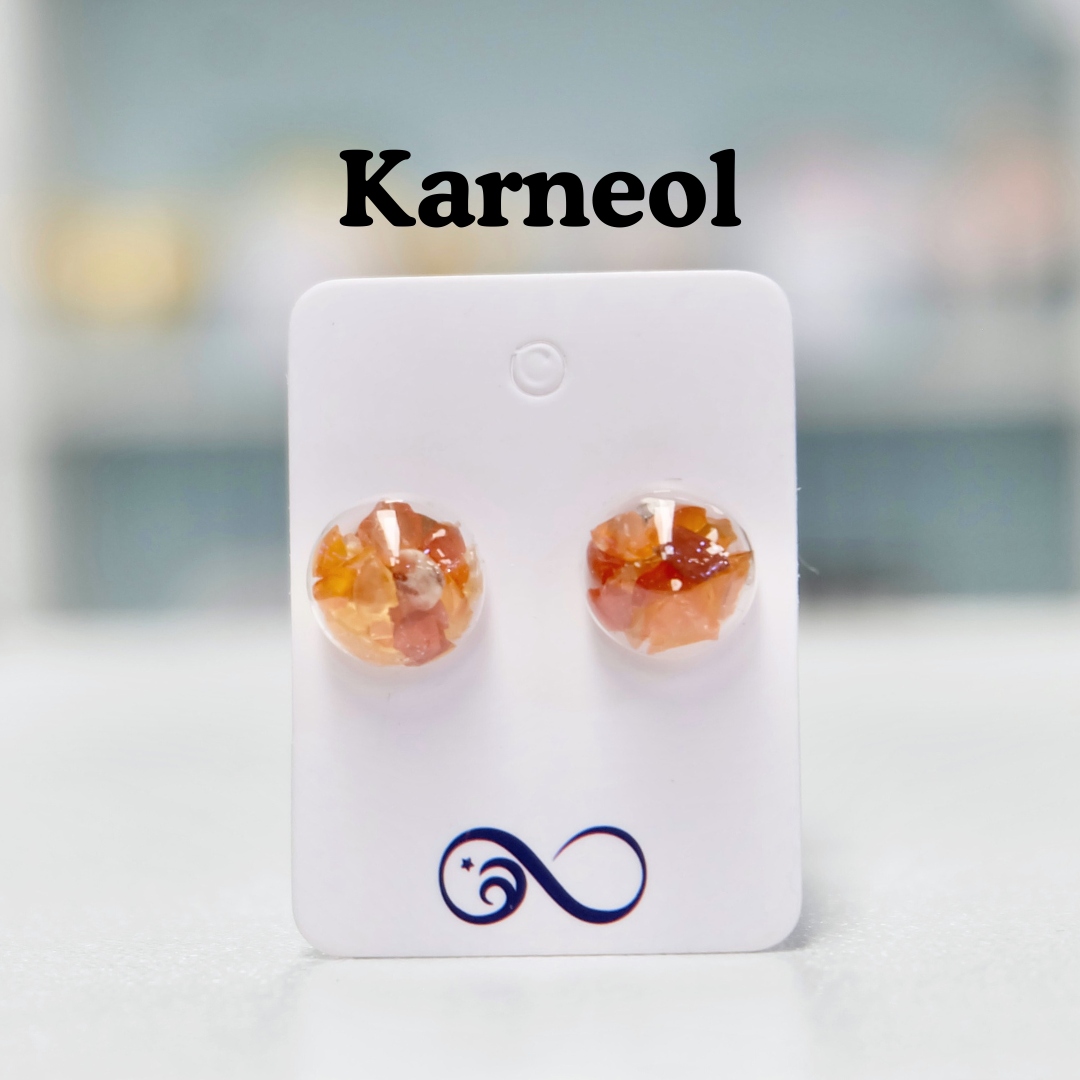 Carnelian Crystal Earrings