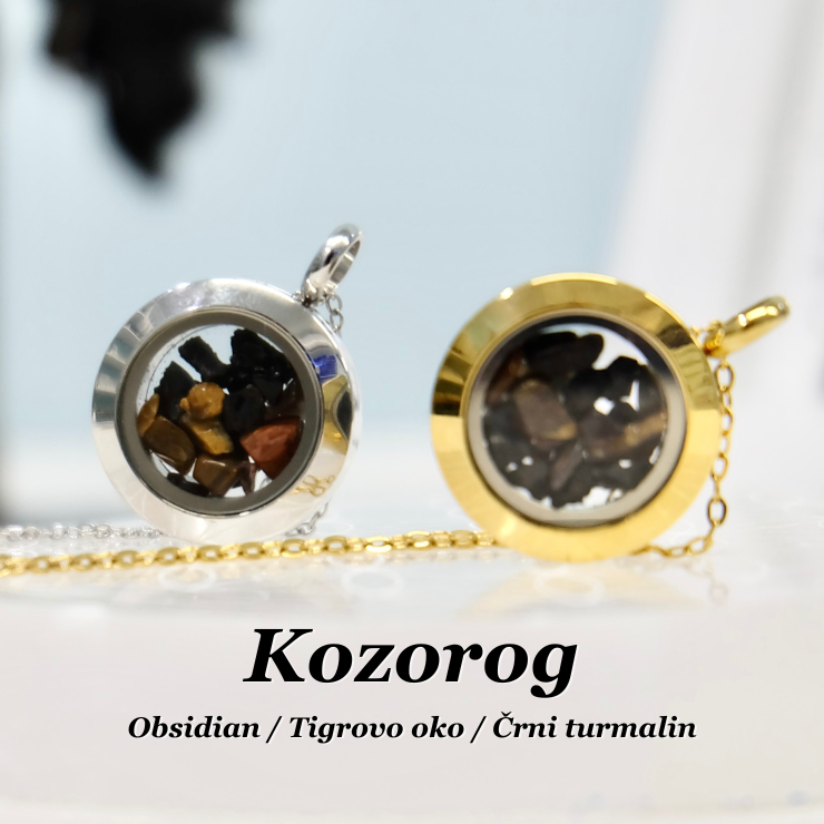 Verižica s kristali za horoskopski znak - Kozorog