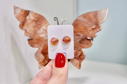 Carnelian Crystal Earrings