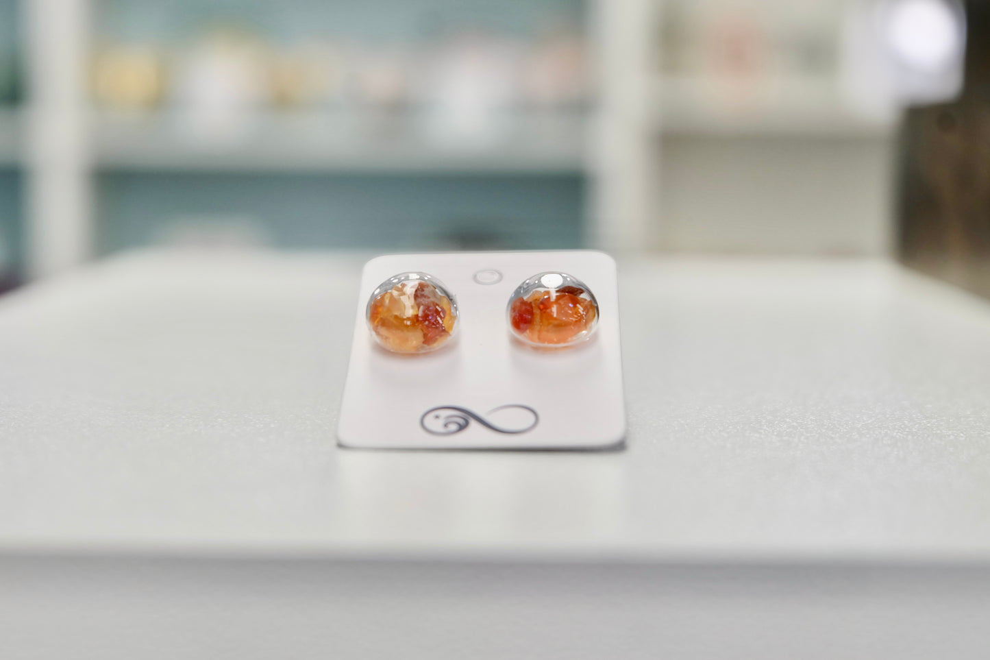 Carnelian Crystal Earrings