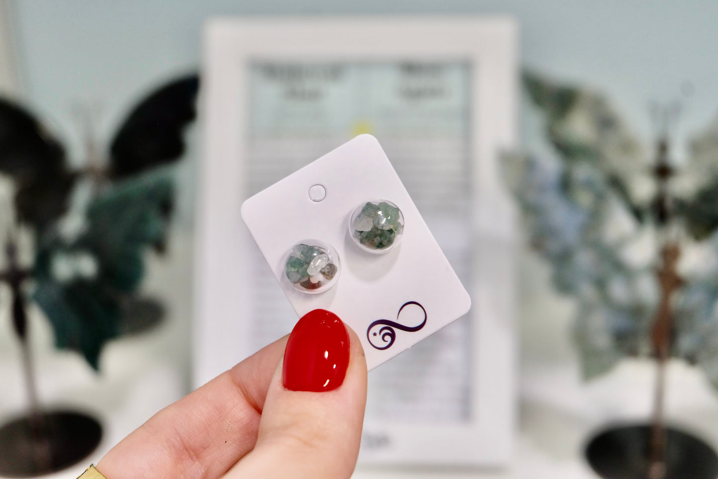 Uhani - Mahovni Ahat