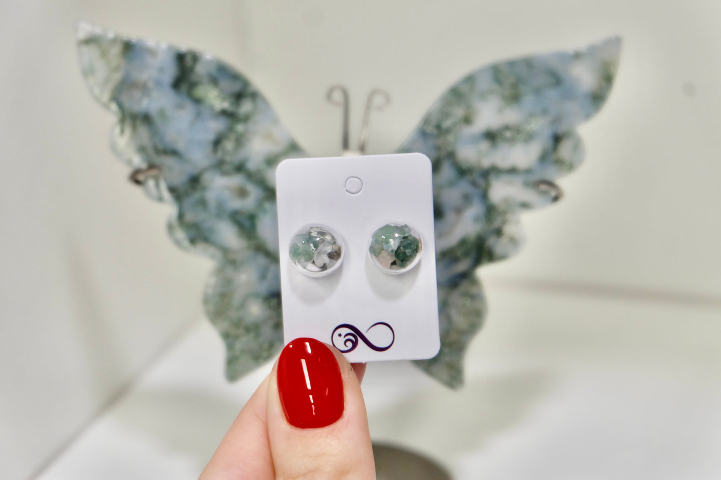 Uhani - Mahovni Ahat