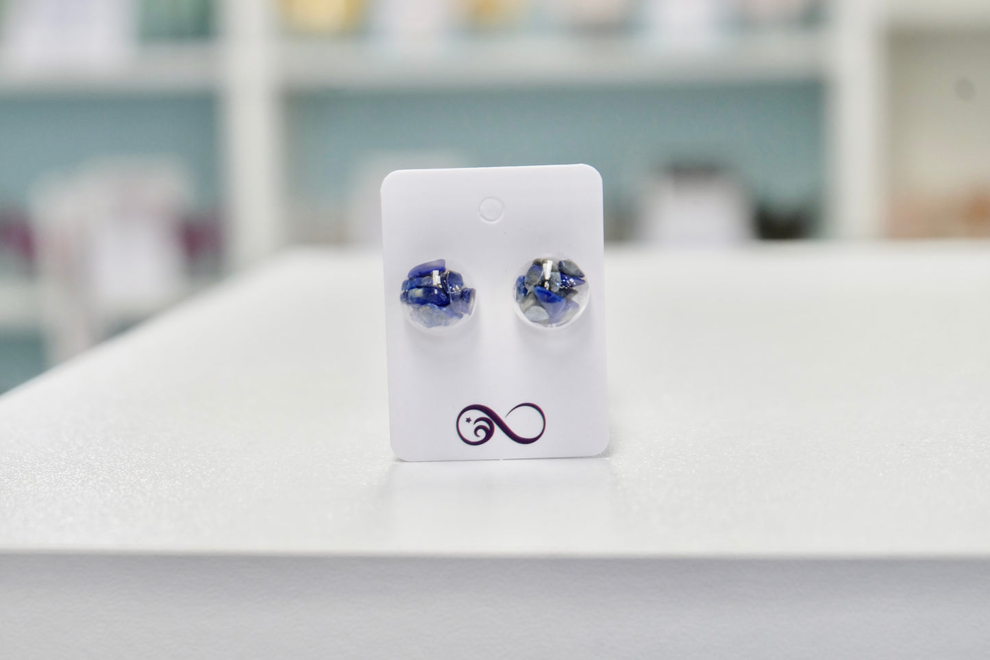 Lapis Lazuli Crystal Earrings