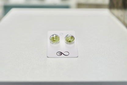 Peridot crystal earrings
