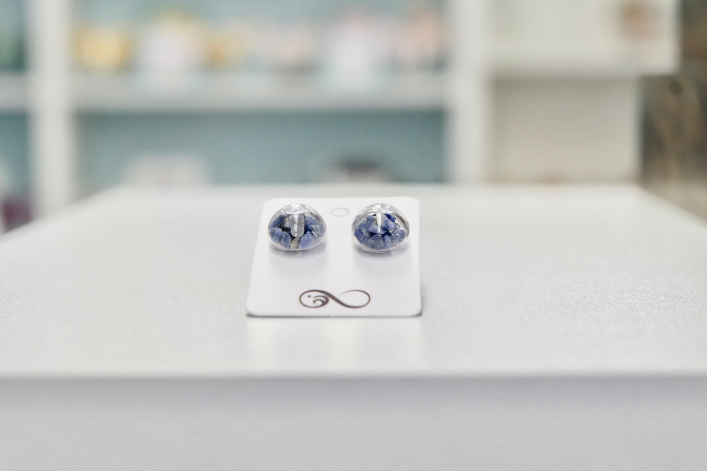 Sodalite crystal earrings