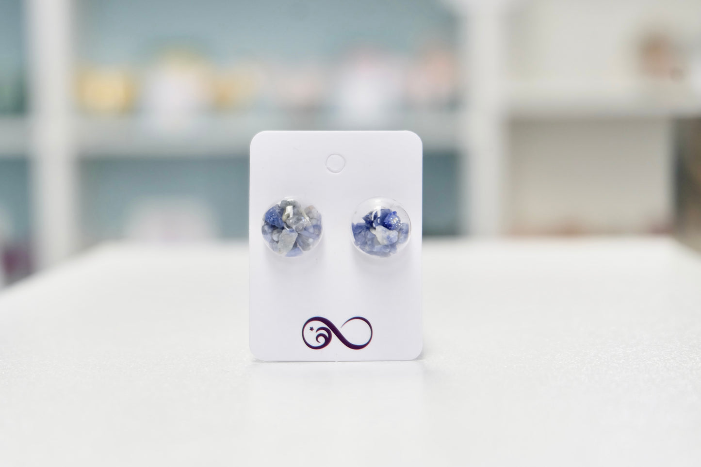 Sodalite crystal earrings