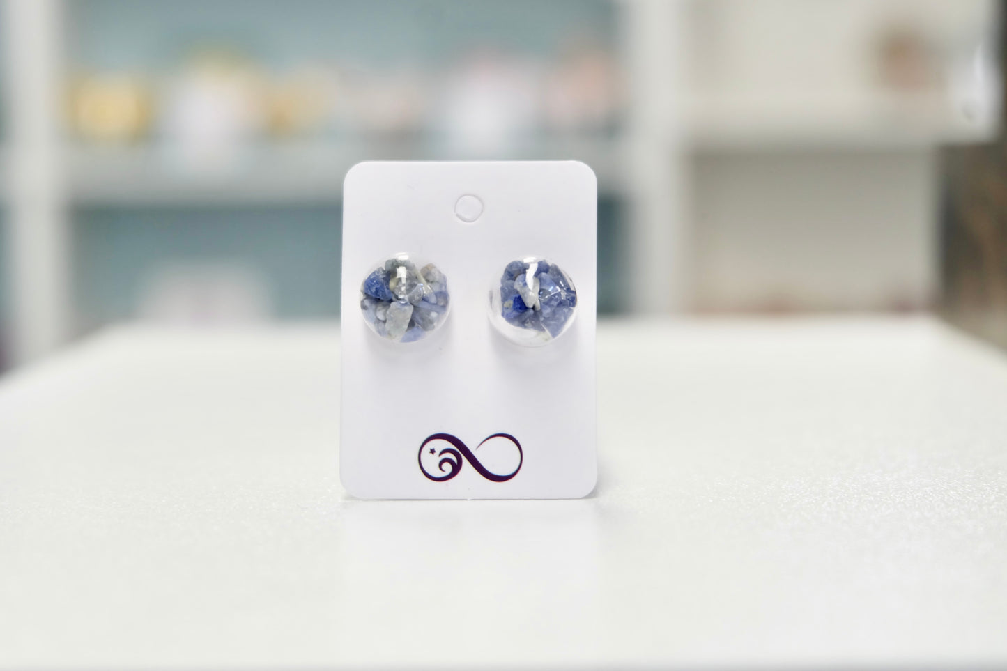 Sodalite crystal earrings