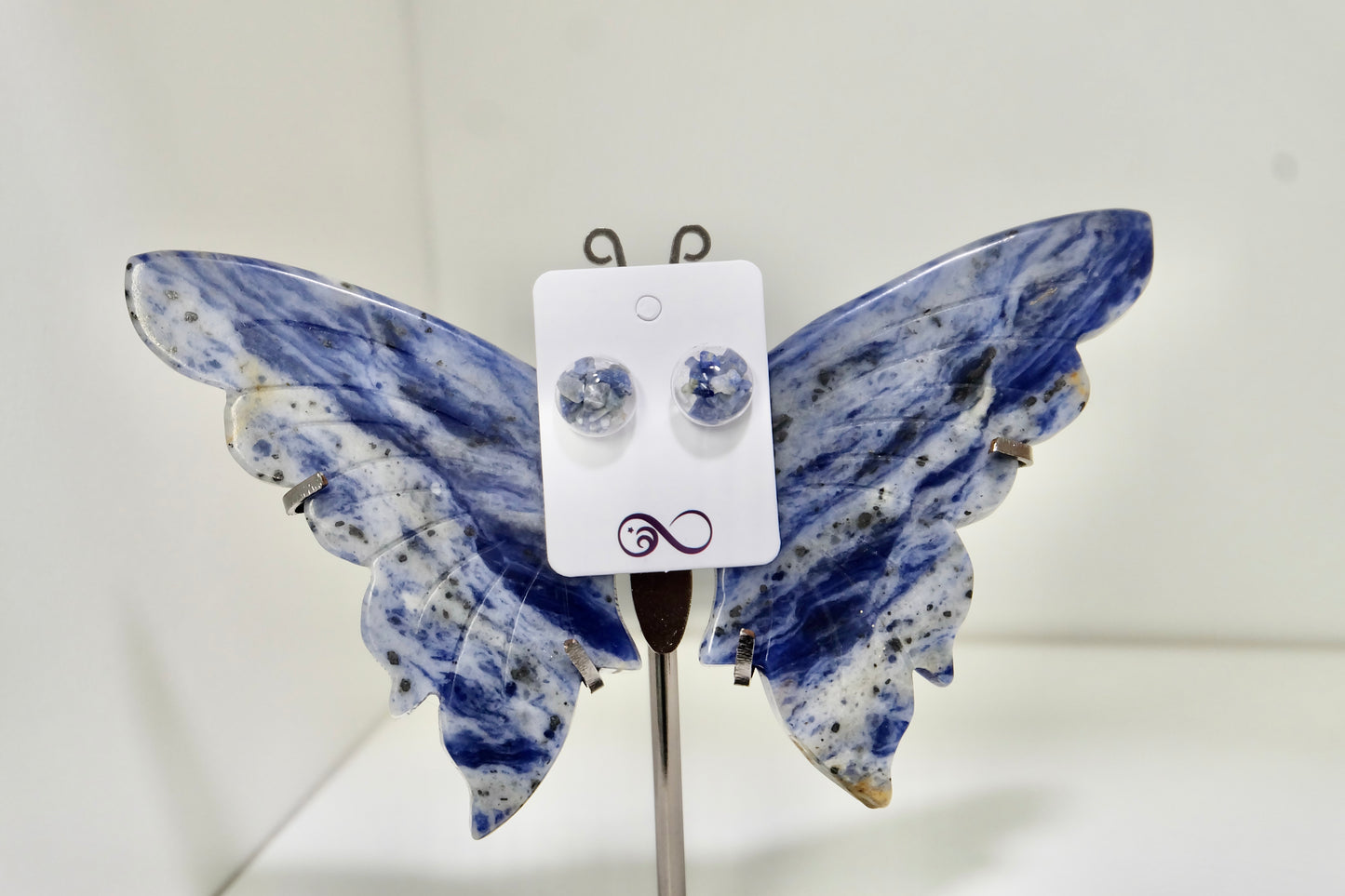 Sodalite crystal earrings