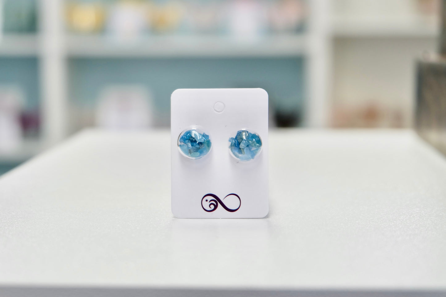 Uhani - Modri Apatit