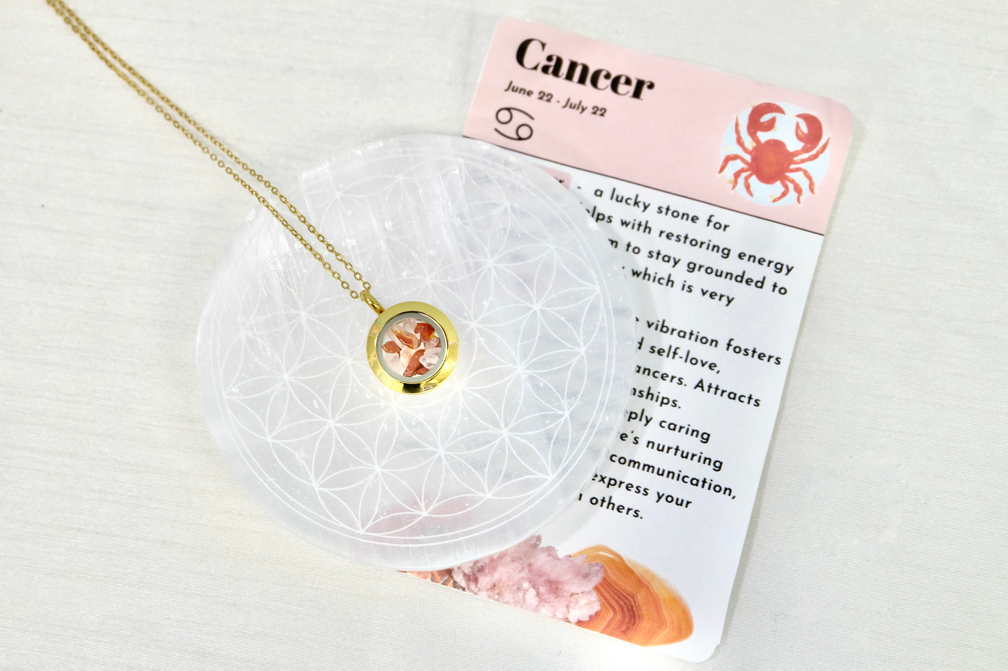 Verižica s kristali za horoskopski znak - Rak