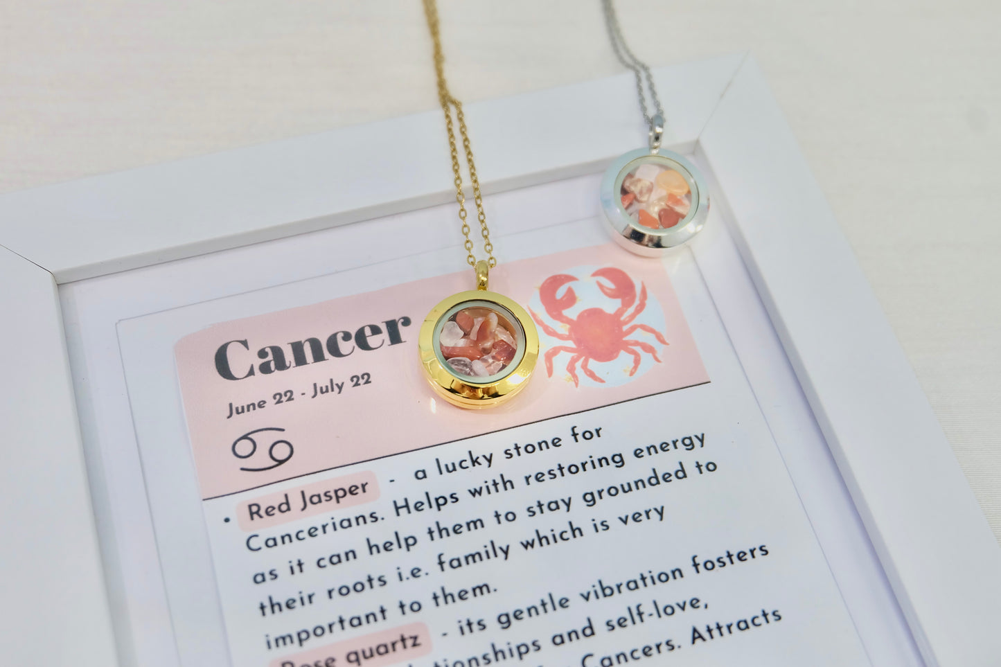 Verižica s kristali za horoskopski znak - Rak