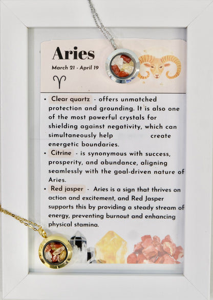 Crystal necklace for Aries