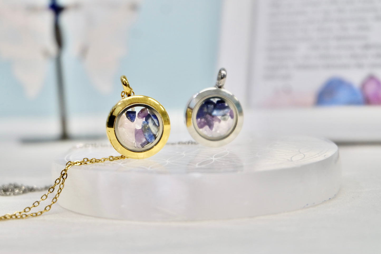 Verižica s kristali za horoskopski znak - Tehtnica