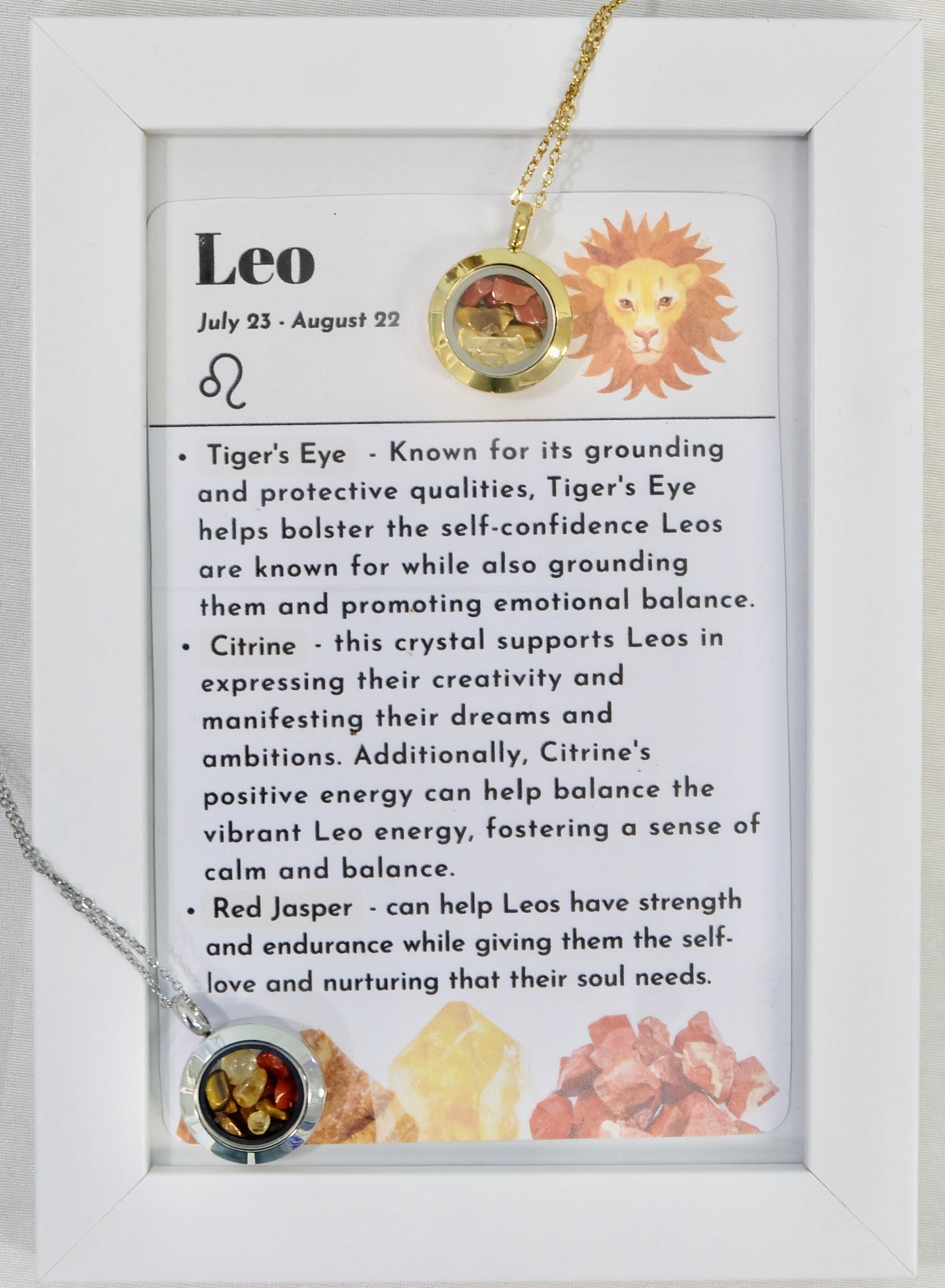 Verižica s kristali za horoskopski znak - Lev