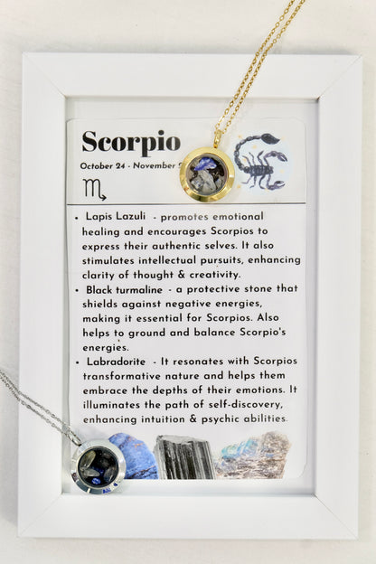 Verižica s kristali za horoskopski znak - Škorpijon