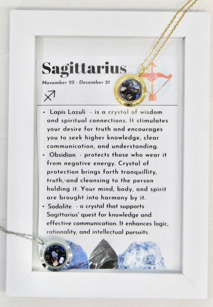 Verižica s kristali za horoskopski znak - Strelec