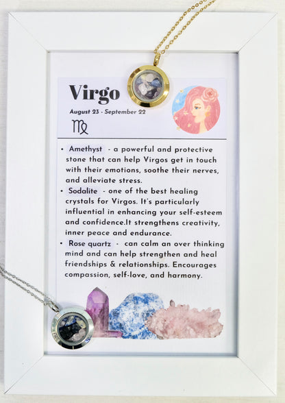 Verižica s kristali za horoskopski znak - Devica