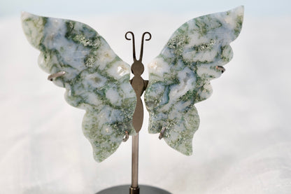 Butterfly from Moss Agate