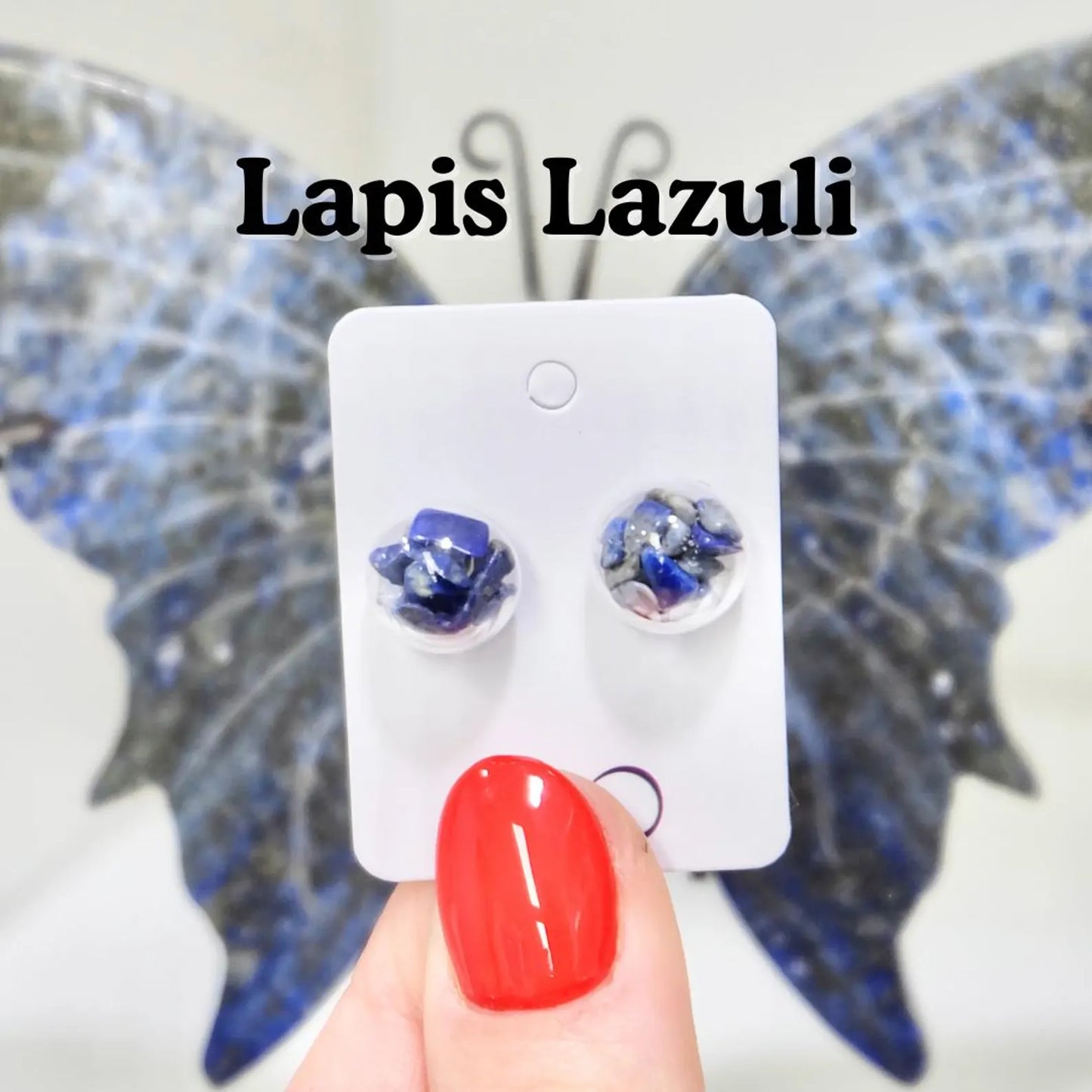 Lapis Lazuli Crystal Earrings