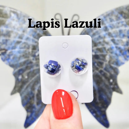 Lapis Lazuli Crystal Earrings