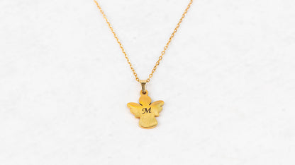 Gold angel necklace
