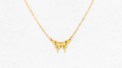 Gold butterfly necklace