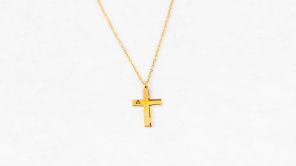 Gold cross necklace