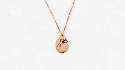 Verižica rose gold oval