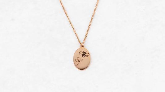 Verižica rose gold oval
