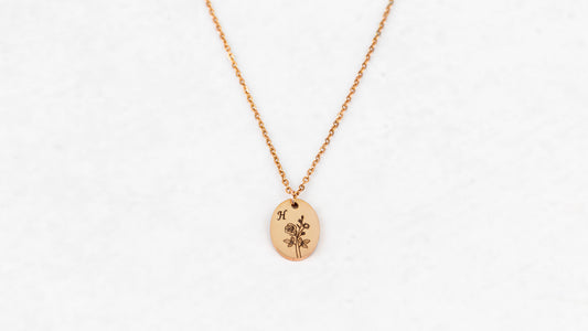 Verižica rose gold mini oval