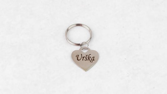 Obesek srebrni srček