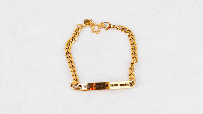 Men's gold plate bracelet XL