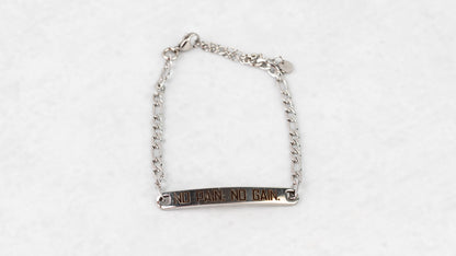 Silver men's bracelet plate L