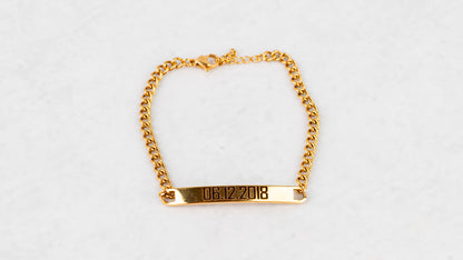 Men's gold plate bracelet M