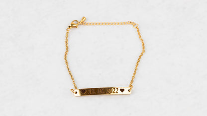 Gold plate bracelet