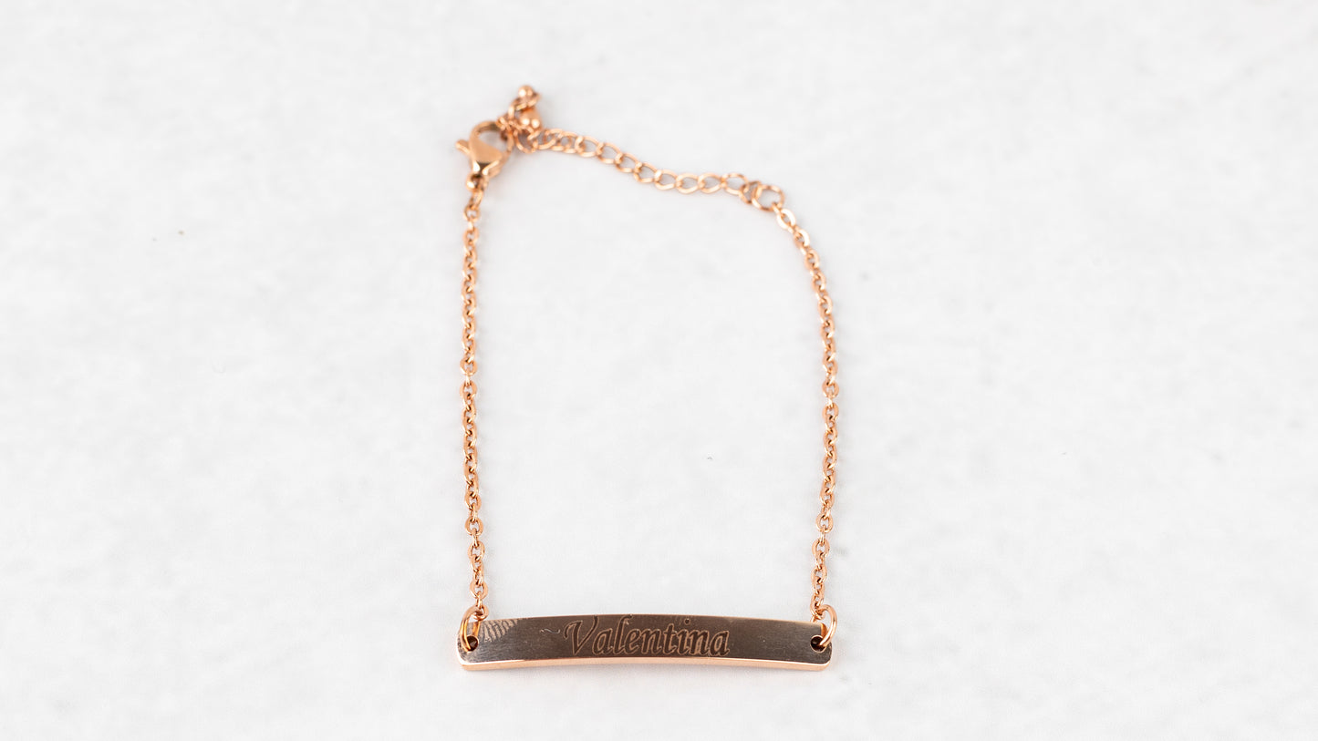 Zapestnica rose gold ploščica
